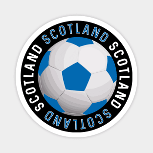 Blue and White Scotland Football Design Magnet